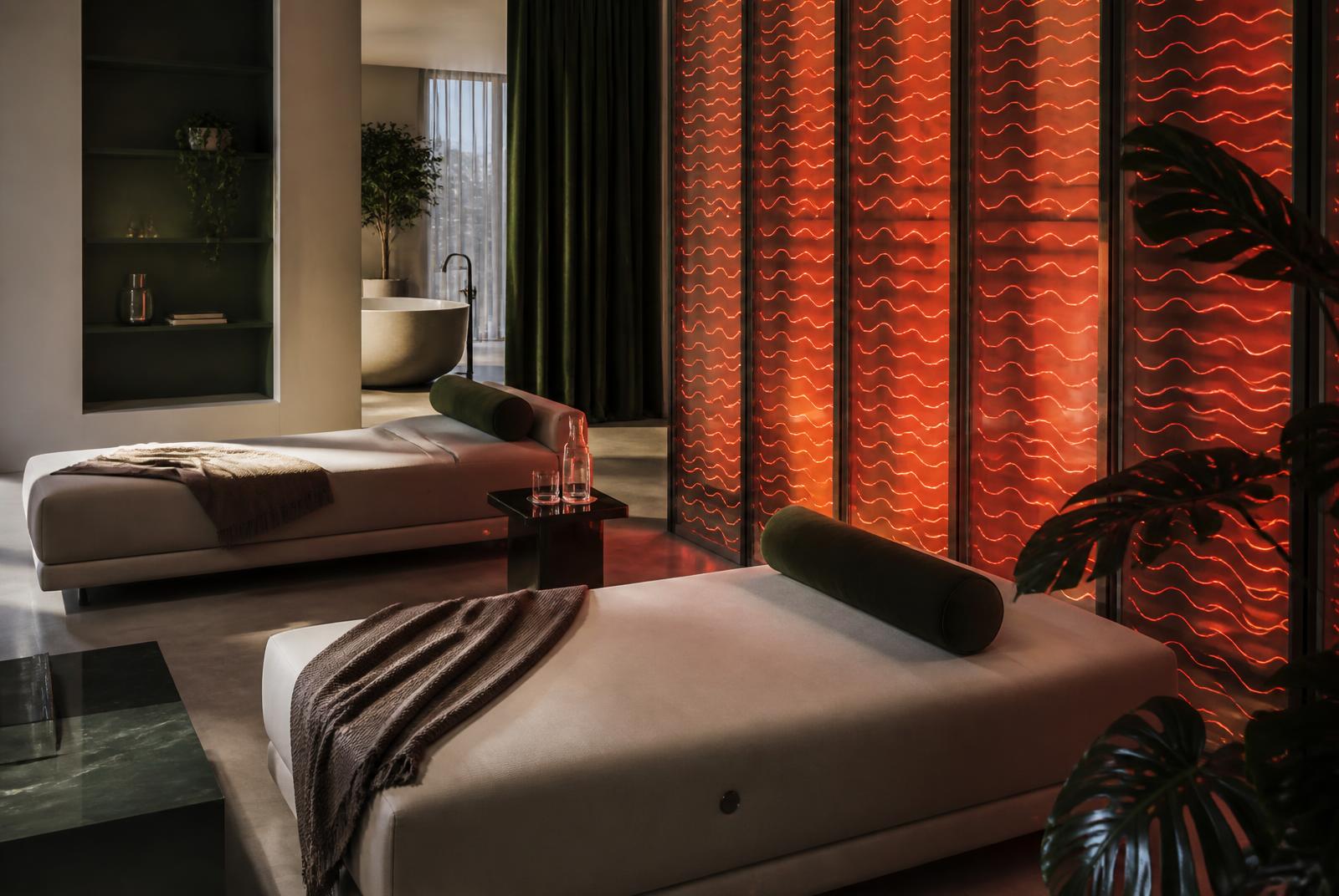 A considered recovery room with red light technology